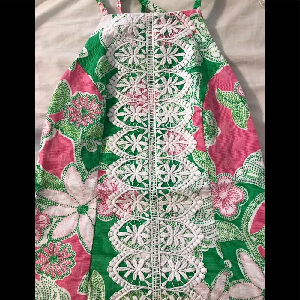 Iconic Pink & Green Lilly Pulitzer Halter Top
